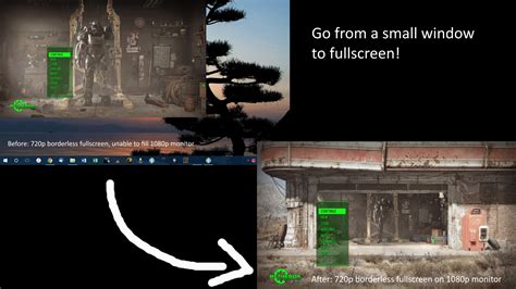 What's the best way to get borderless fullscreen with Fallout: New .